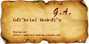 Gábriel András névjegykártya