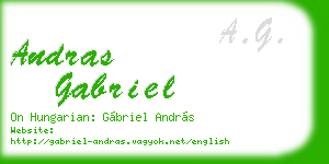andras gabriel business card