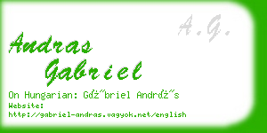 andras gabriel business card